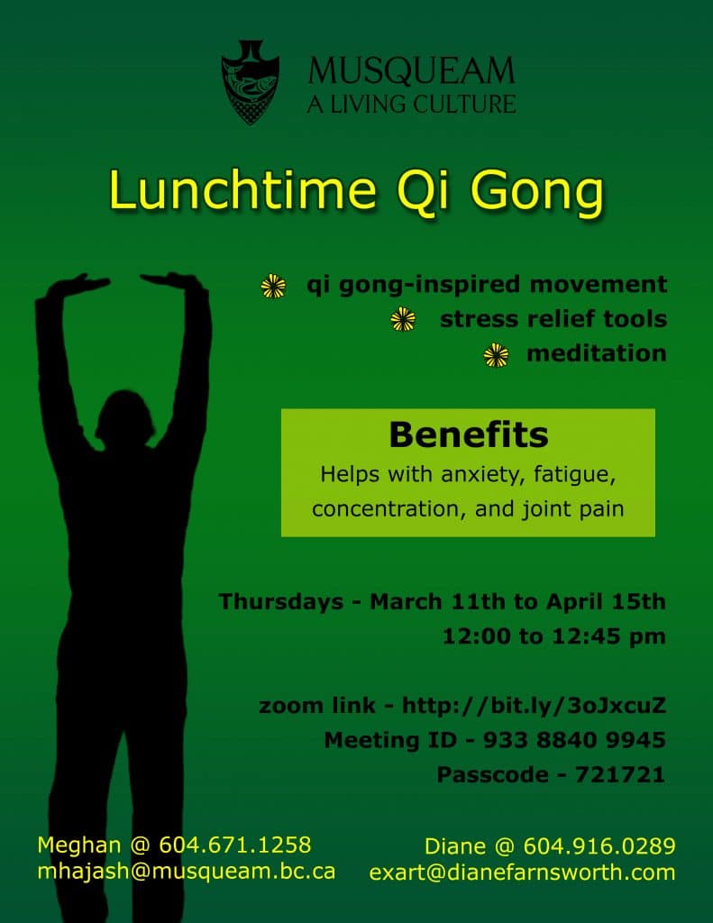 Lunchtime Qi Gong Poster for Spring 2021