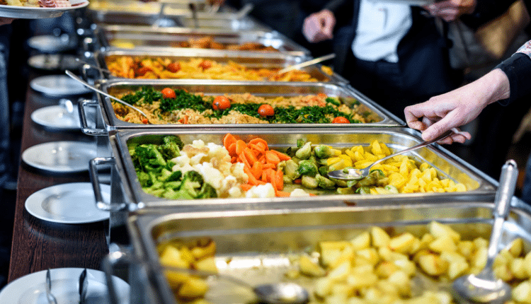 Photo of buffet style catered meals