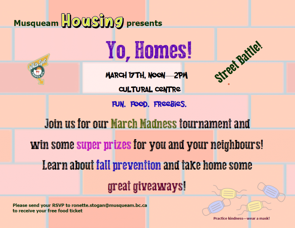 Yo Homes Musqueam Housing event happening on March 17, 2022